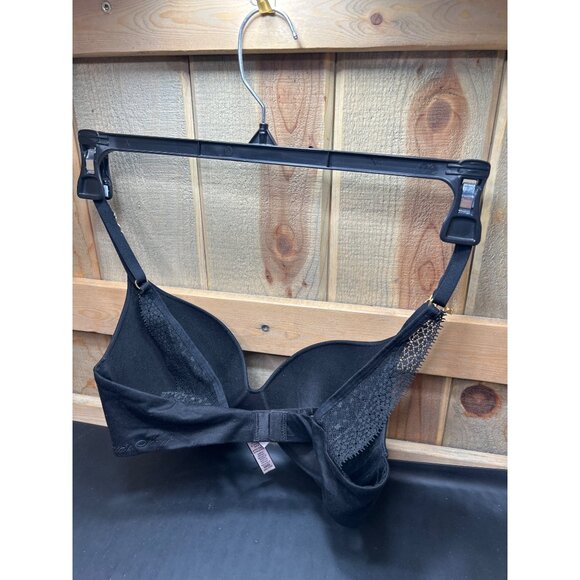 Victorias Secret Incredible Black 32C Padded Underwire Bra W/ Adjustable Straps - Picture 4 of 14